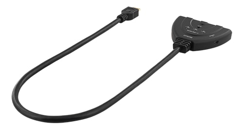 DELTACO HDMI-Switch, 3 ingångar till 1 utgång