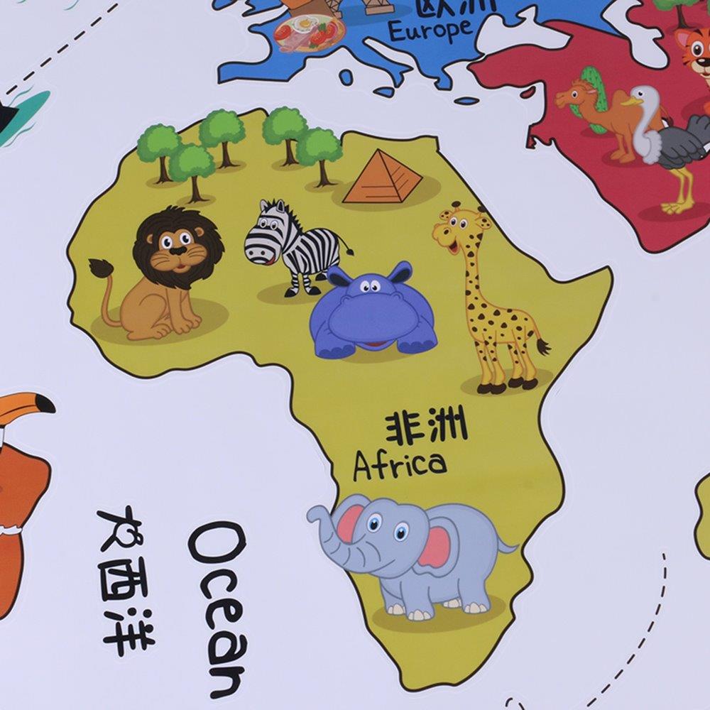 Barn väggdekor / wall stickers barn - Världskarta