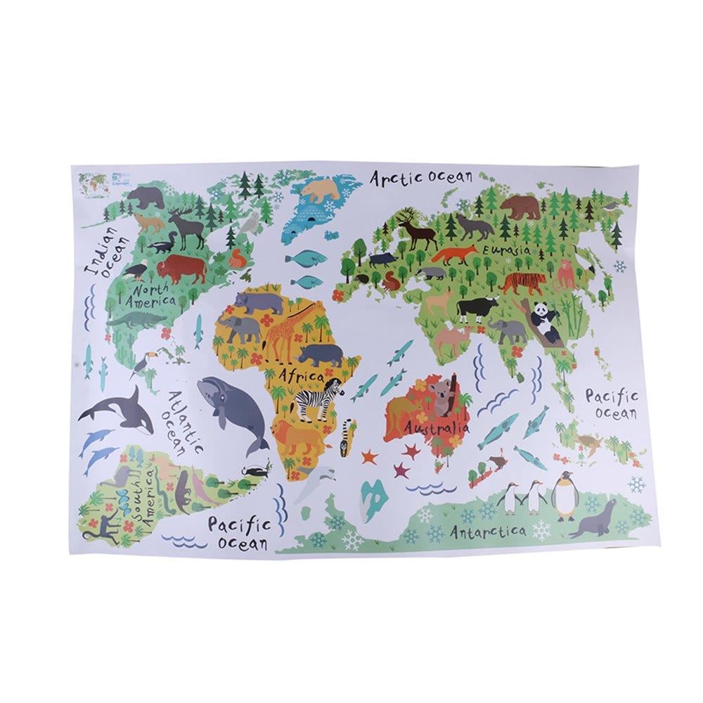 Barn väggdekor / wall stickers barn - Världskarta