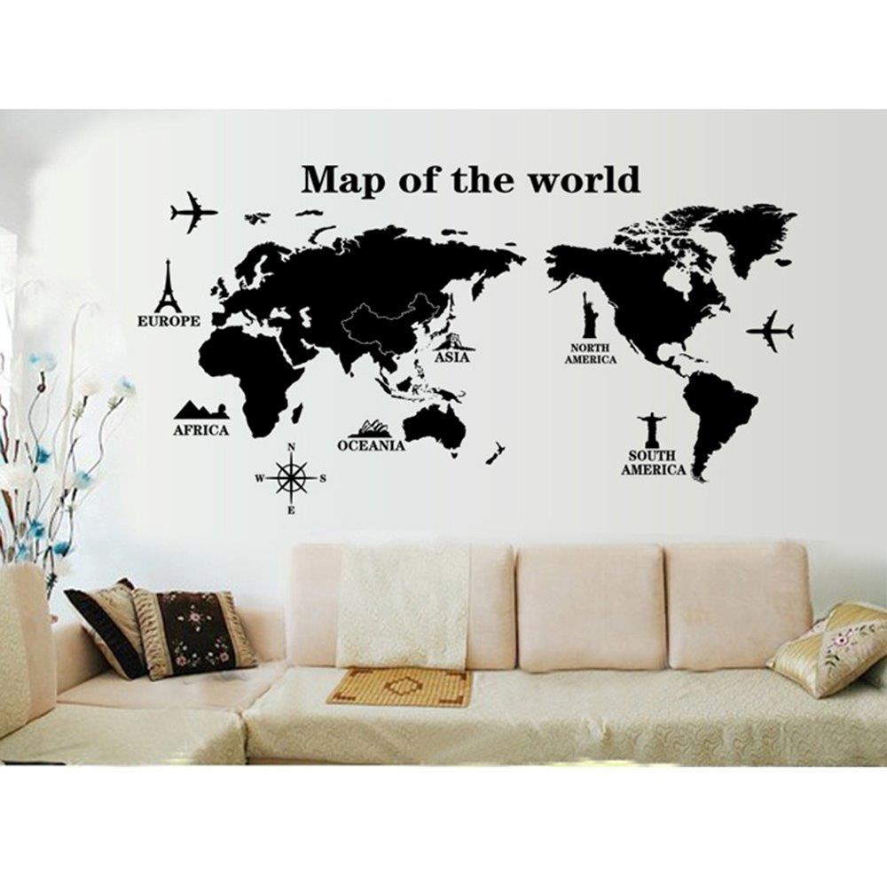 Väggdekor / wall stickers - Världskarta