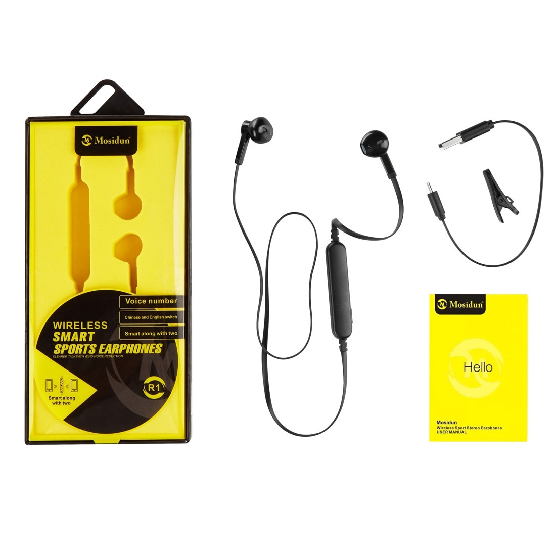 Bluetooth headset med kabel & fjärr - iPhone / Samsung / Sony mm