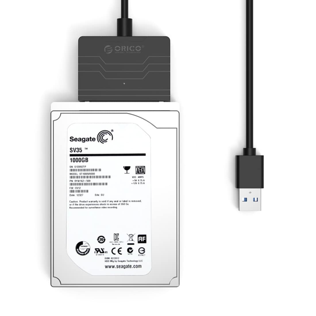 Adapter / kabel USB 3.0 till SATA 3.0 för hårddisk