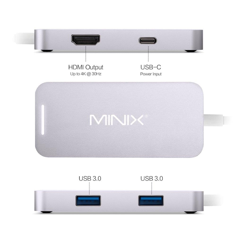 MINIX NEO C Mini 4i1 - USB Typ C Adapter med  HDMI-utgång