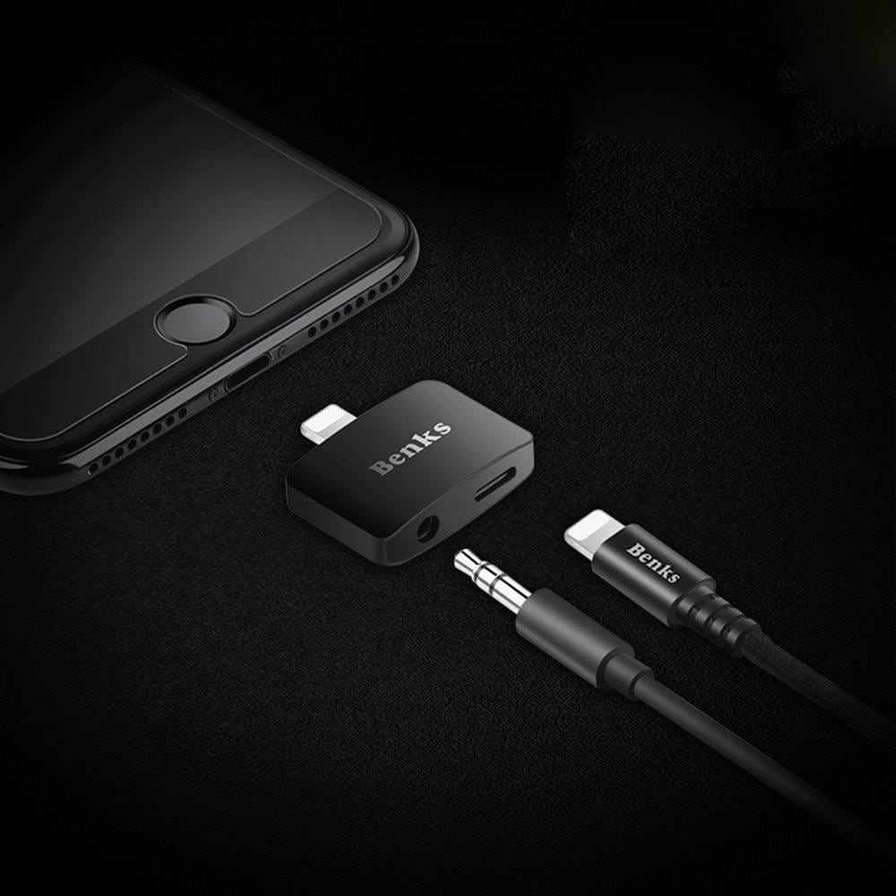 Adapter ladduttag + hörlursuttag iPhone 8 / 7 - iOS 9.3-10.3.2