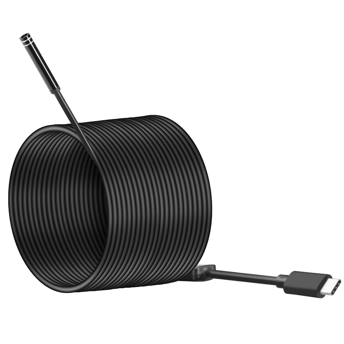 USB Typ-C inspektionskamera med 7 mm sensor och 10 meter kabel – IP67, 8 LED, Android/PC