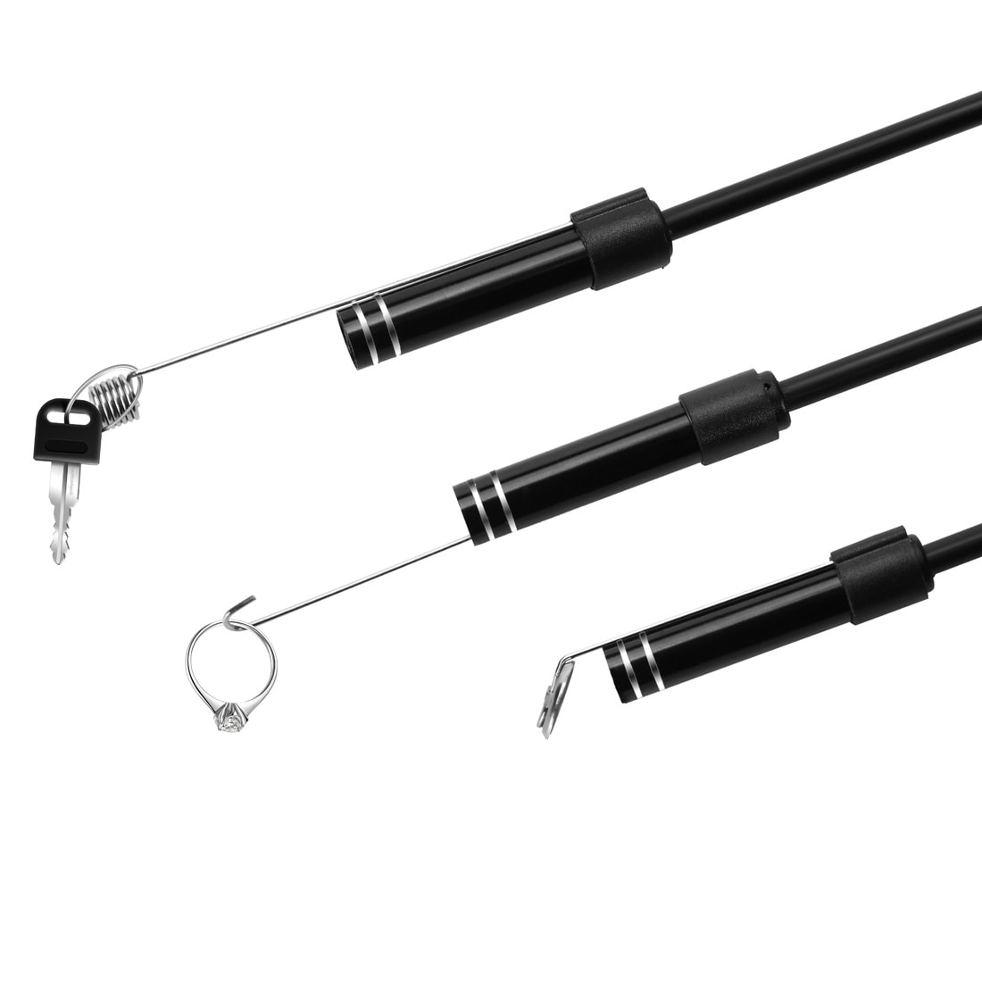 USB Typ-C inspektionskamera med 7 mm sensor och 10 meter kabel – IP67, 8 LED, Android/PC