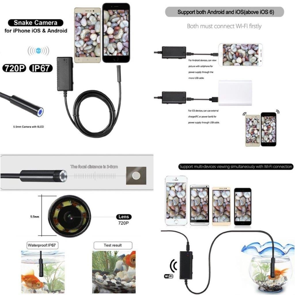 WiFi 10M Inspektionskamera Mobiltelefon - Android & iOS