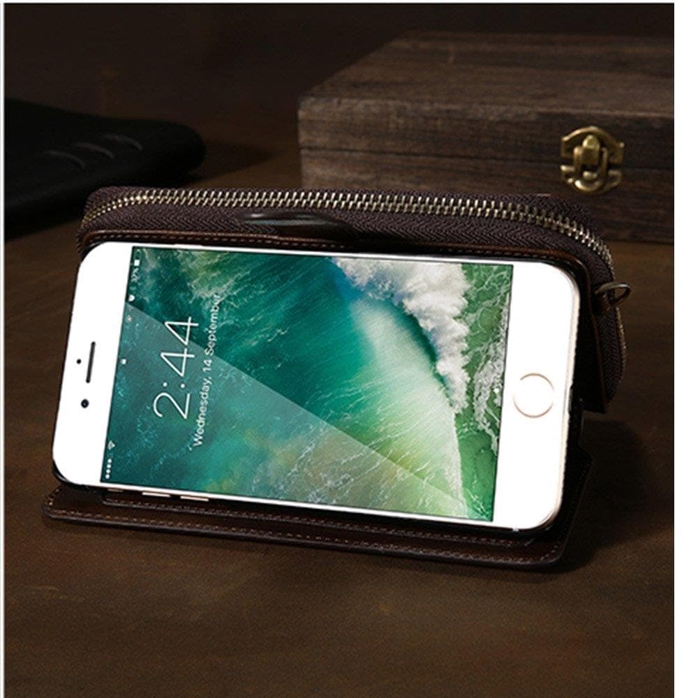 FLOVEME Plånboksväska med rem& Blixtlås iPhone 6 Plus / 6s Plus
