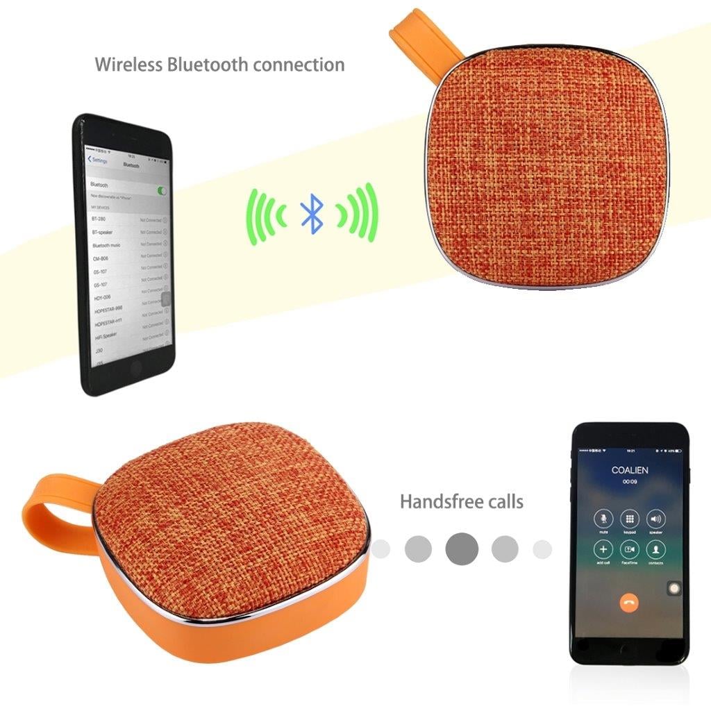 Bluetooth Stereohögtalare med mic handsfree - Tyg design