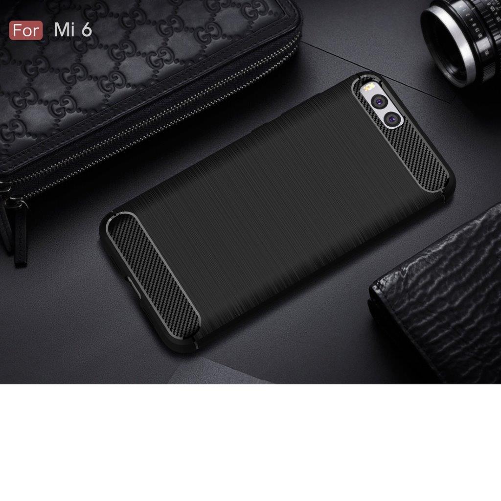 Shockproof Carbon fiber skal Xiaomi Mi 6