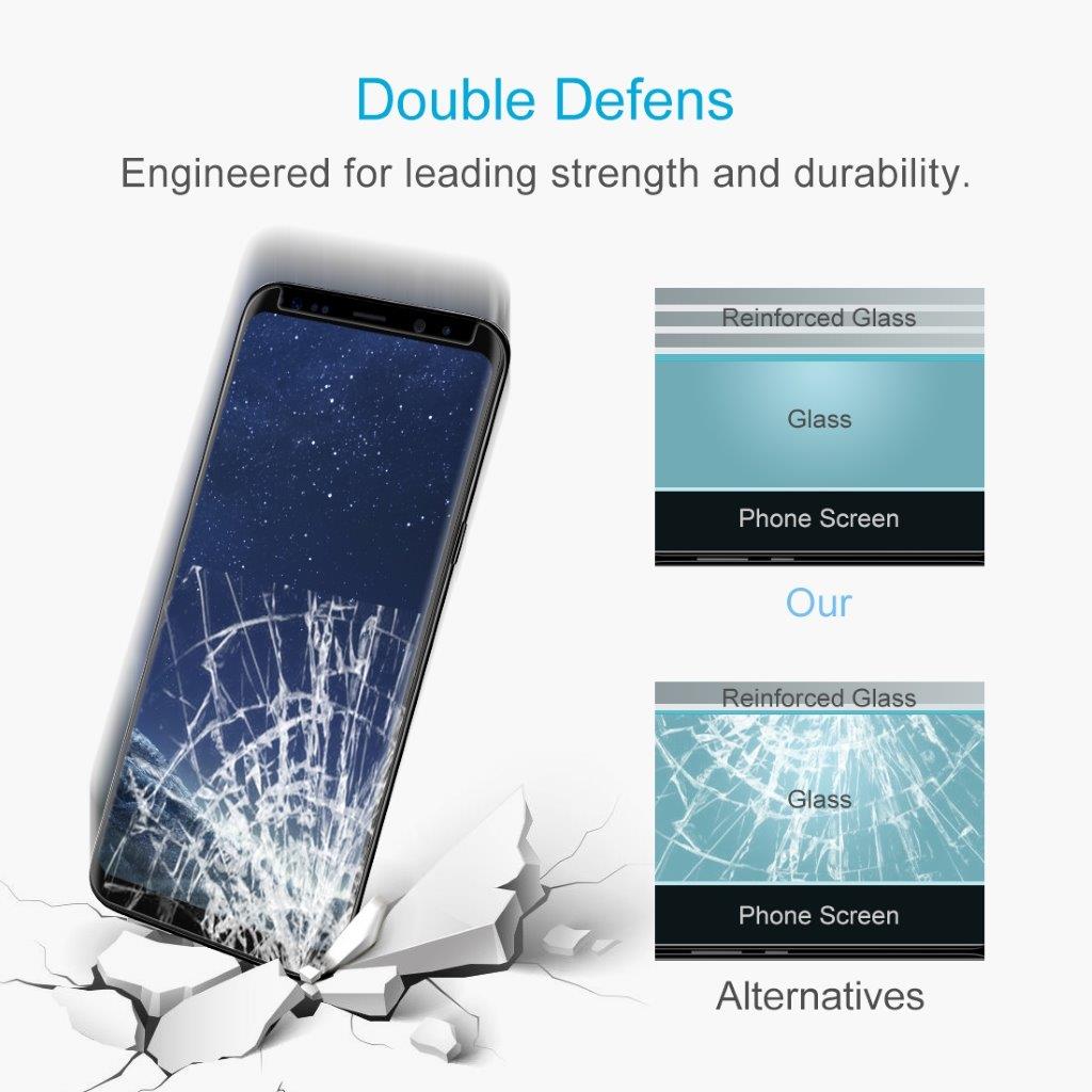 Skärmskydd i härdat glas Samsung Galaxy S8 - Svart
