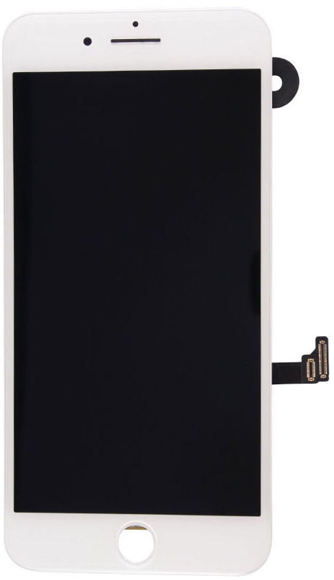 iPhone 7 LCD + Touch Display Skärm med kamera och ram - Vit färg