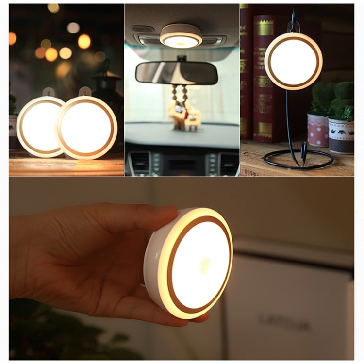 Batteridriven trådlös led-belysning / lampa med fjärr - Varmvit