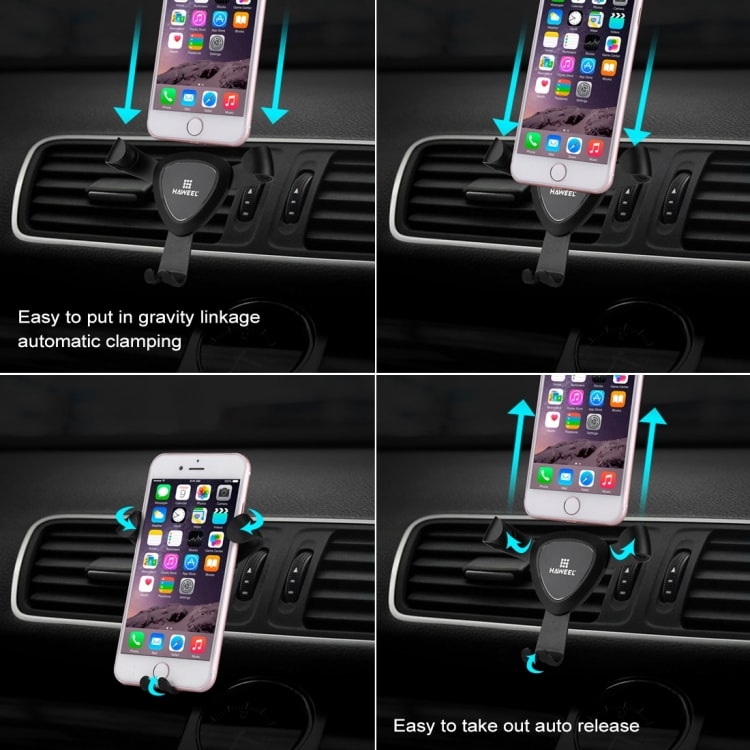 Universell, smart bilhållare för mobiltelefoner
