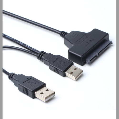 Dubbel USB 2.0 till SATA hårddisk 2.5" SATA HDD / SSD-adapter