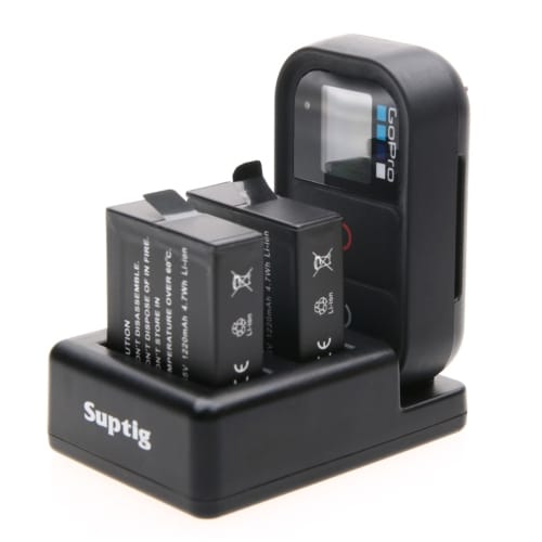 Laddare till GoPro HERO6 / 5 batteri + fjärrkontroll med USB-kabel
