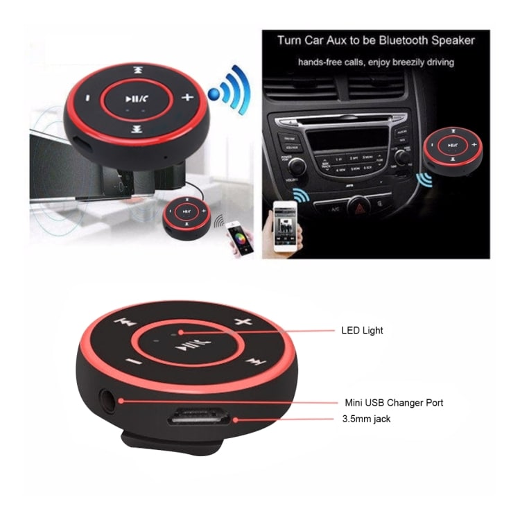 Bil Bluetooth fjärrkontroll med 3,5mm uttag