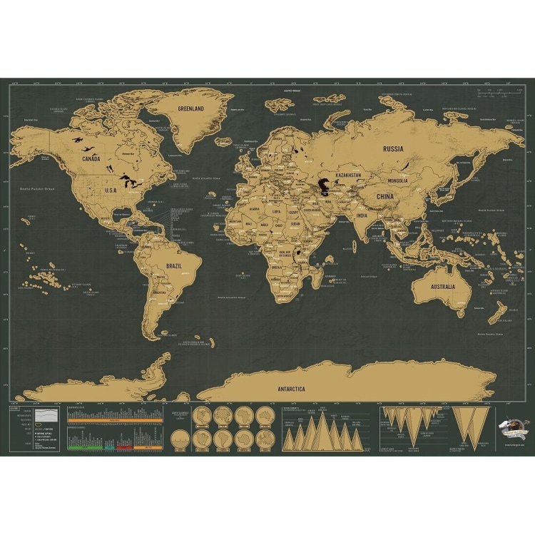 Skrap-karta / världskarta