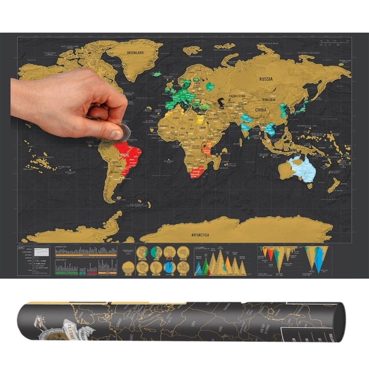 Skrap-karta / världskarta