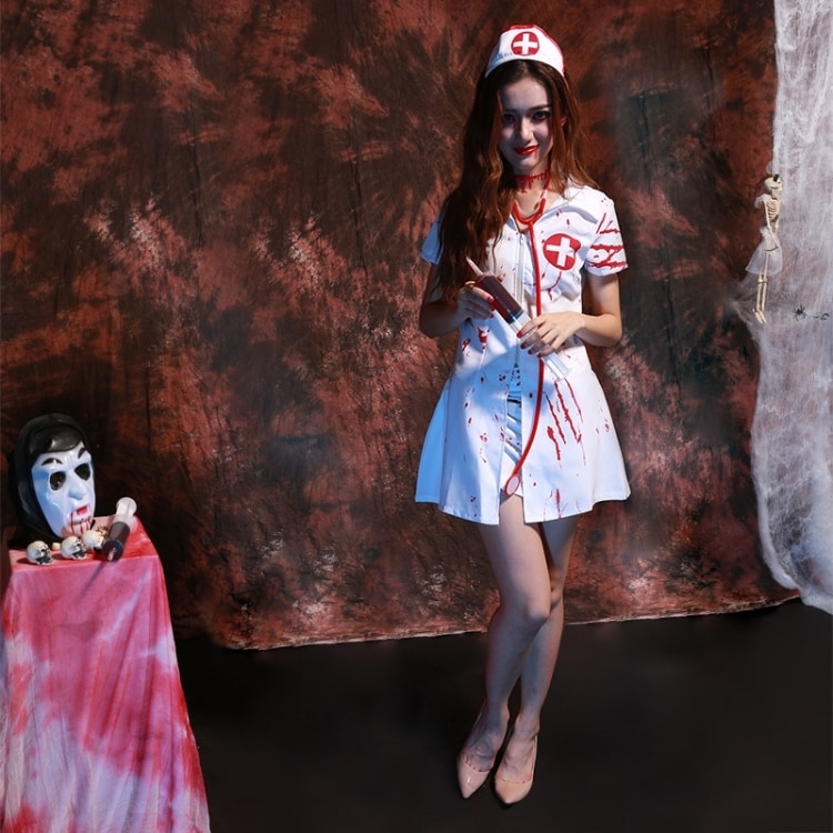 Maskeraddräkt Blodig sjuksköterska för Halloween o.d.