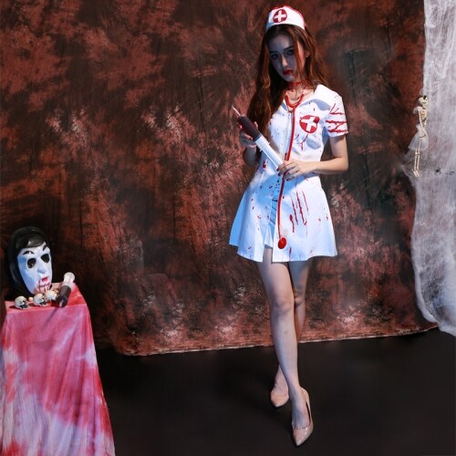 Maskeraddräkt Blodig sjuksköterska för Halloween o.d.