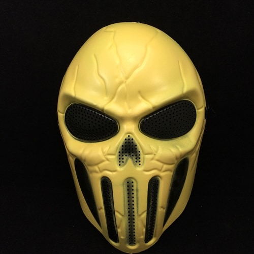 Mask döskalle för Halloween – skelett-gul