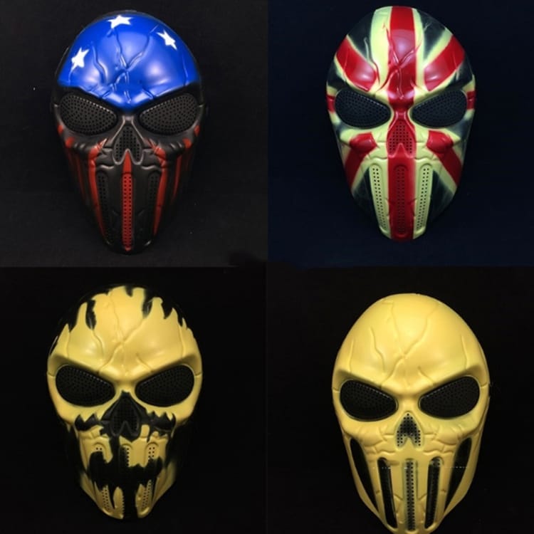 Mask döskalle för Halloween – skelett-gul