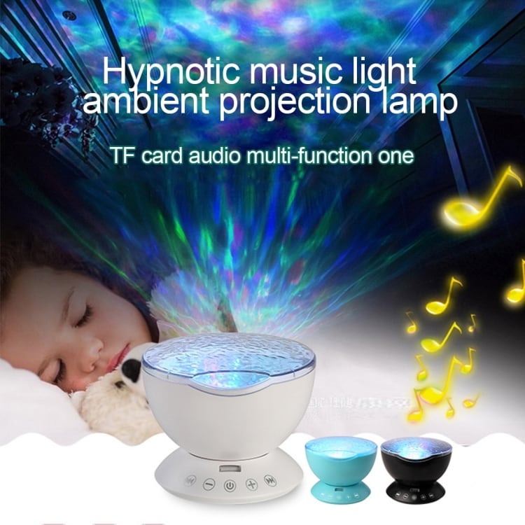 Hypnostiserande havsvågsprojektor LED - 7 Mode-fjärr-musik