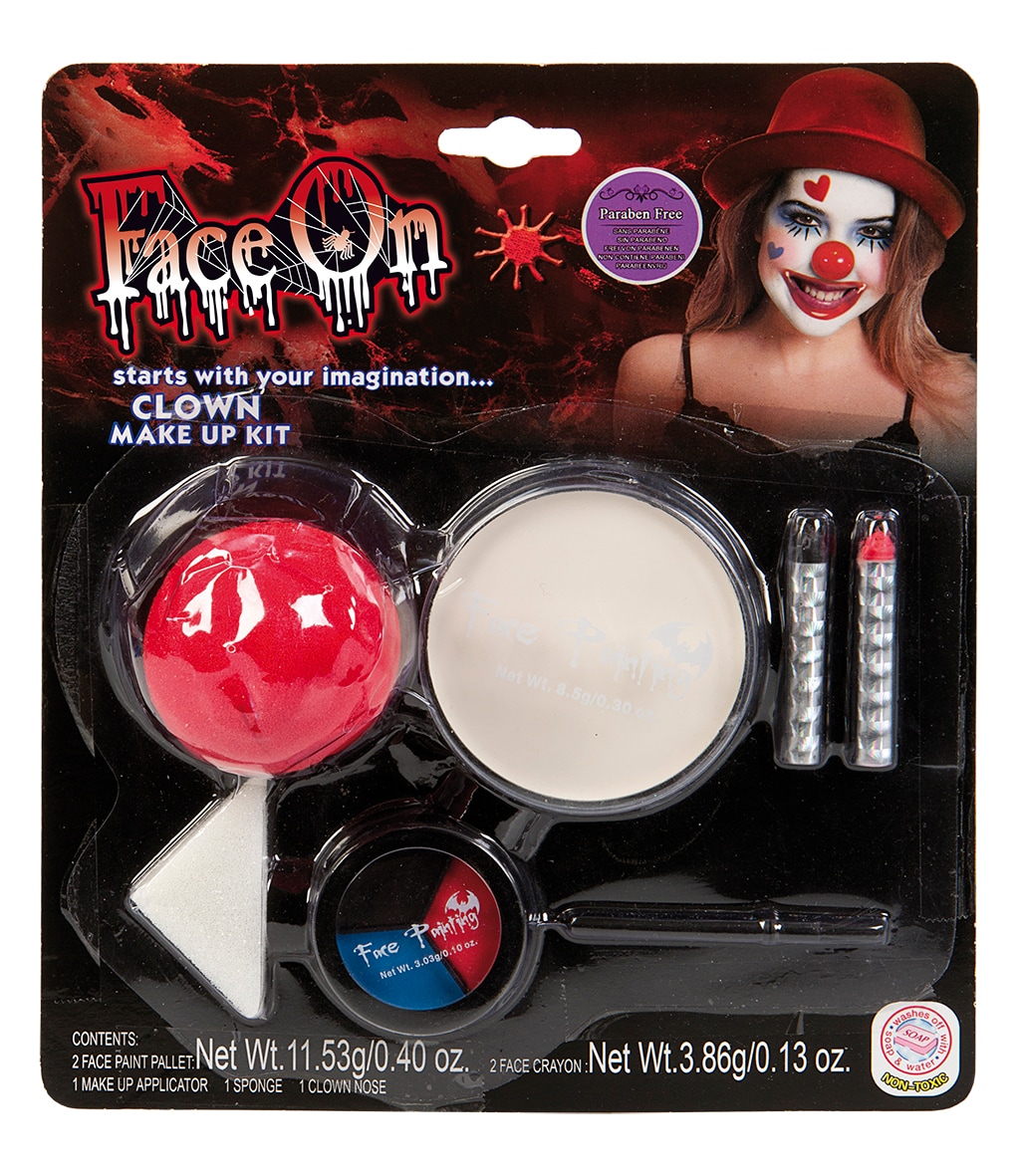 Face On MakeUp Clown Kit - Clownfärg