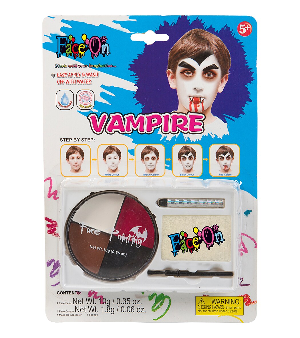 Face On MakeUp Kid Vampyr - Ansiktsfärg Halloween