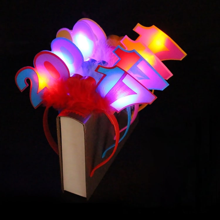 LED belyst hårband / hårspänne för Party - 10Pack