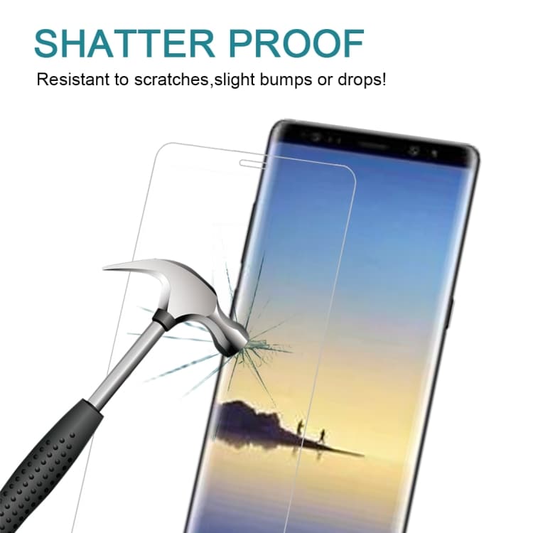Böjt skärmskydd i härdat glas Samsung Galaxy Note 8 - Transparent