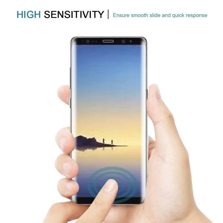 Böjt skärmskydd i härdat glas Samsung Galaxy Note 8 - Transparent
