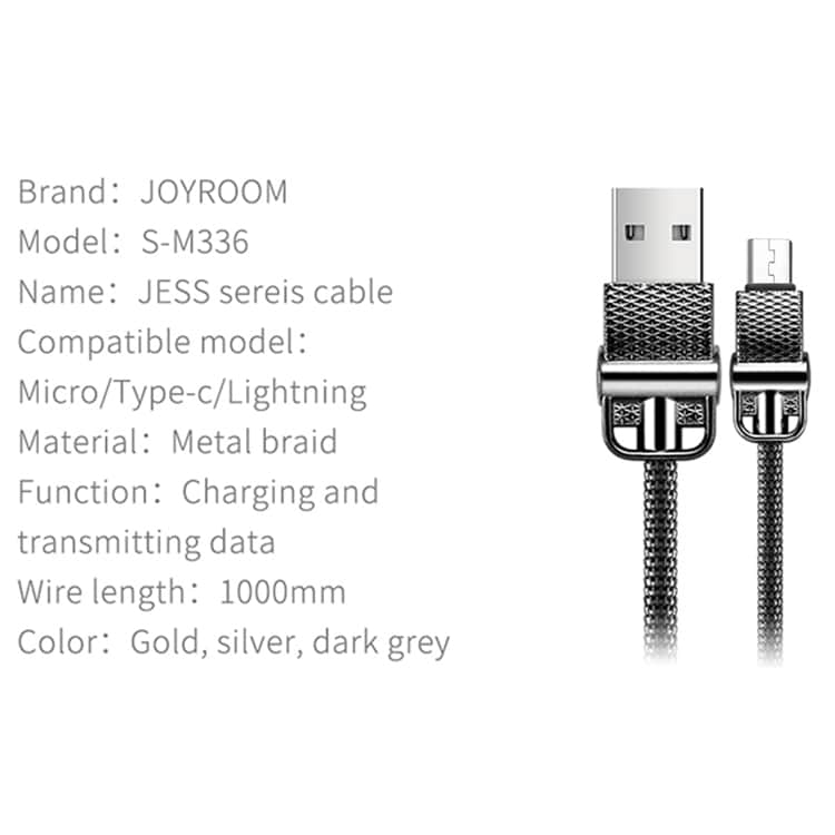 JOYROOM Microusb kabel i Metalltyg