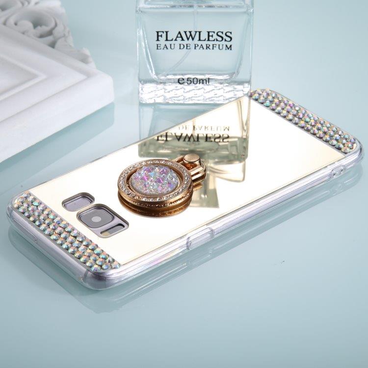 Diamant Spegelskal med mobilring Samsung Galaxy S8+