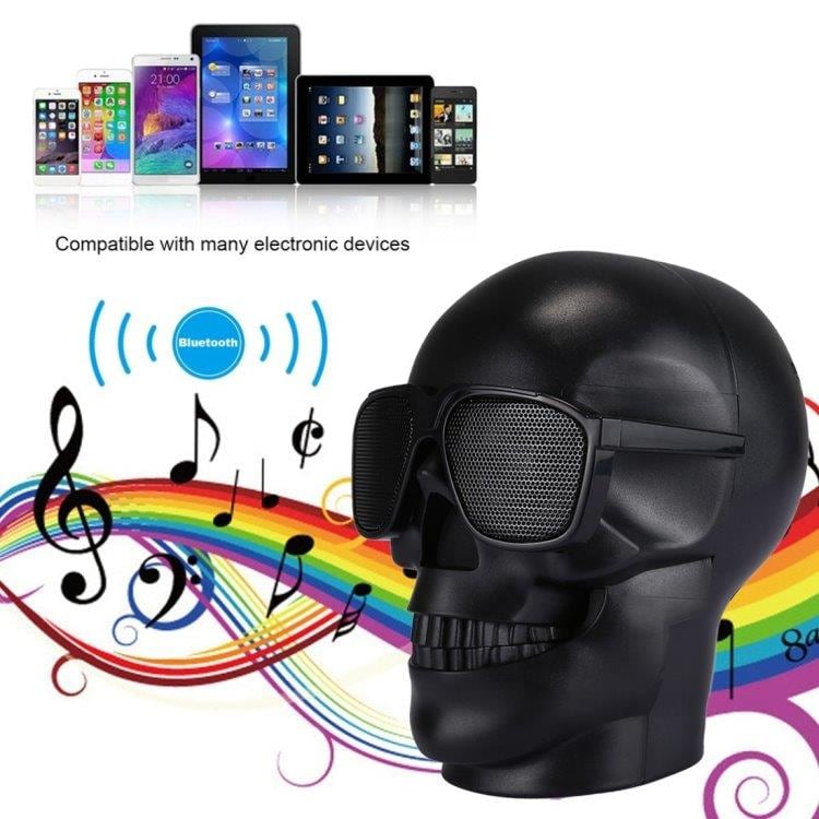 Döskalle Bluetooth Högtalare med Led belysning & FM radio