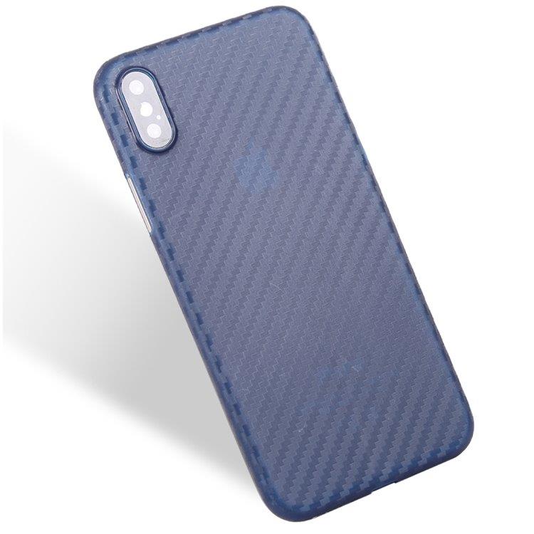 Skal Karbon fiber iPhone X - blått