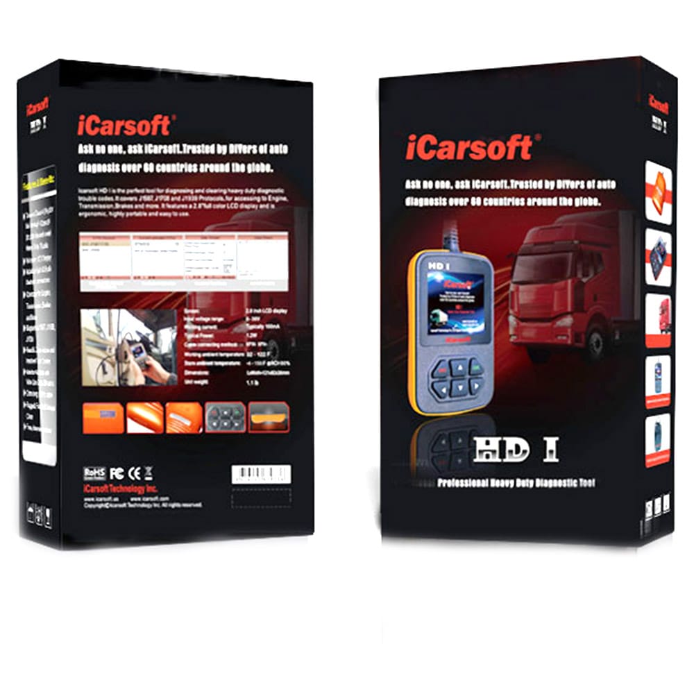 OBD2 Felkodsläsare för Lastbilar & Tunga fordon - iCarsoft HD I