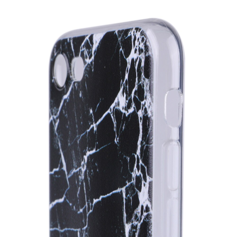 Bakskal Marmor iPhone 7 Plus - Svart/vit