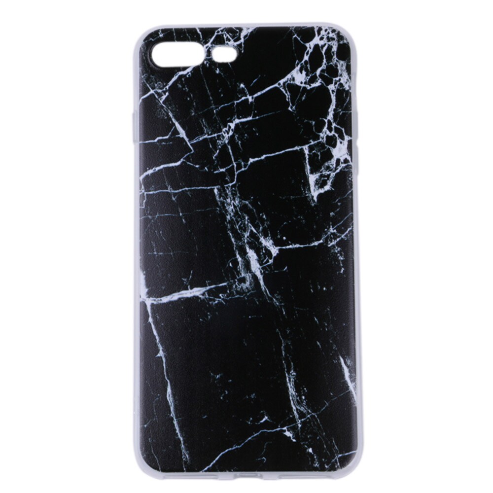 Bakskal Marmor iPhone 8 - Svart/vit