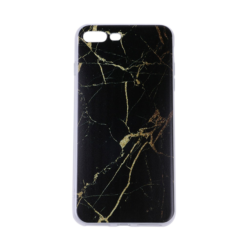 Bakskal Marmor iPhone 7 Plus - Svart/Guld