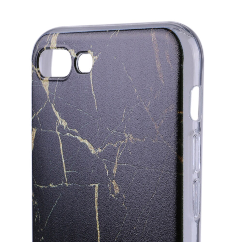 Bakskal Marmor iPhone 7 Plus - Svart/Guld