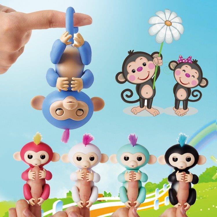 Blå Happy Finger Monkey - Baby Apa