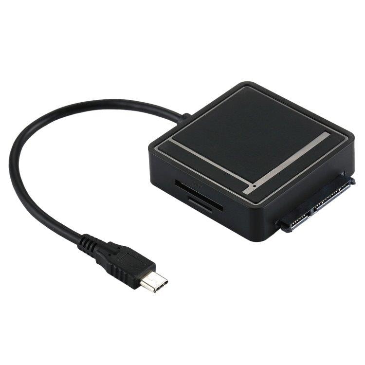 Hårddisk adapter USB-C Typ C till SATA 3.0 + 2 USB 3.0 + Kortläsare