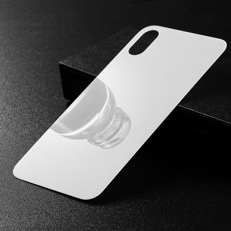 Glasskydd baksida iPhone X/XS - Vit