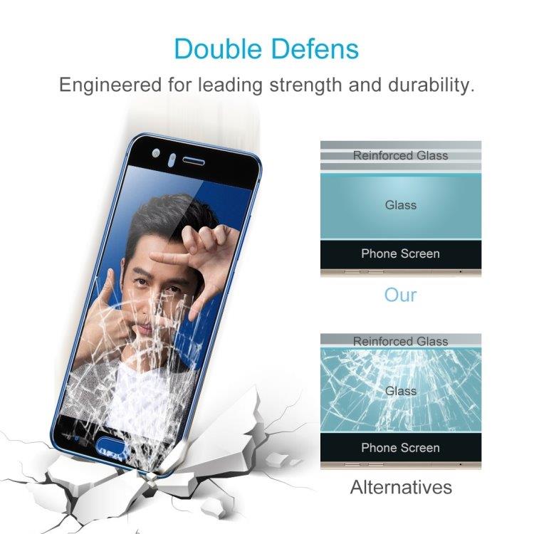 Skärmskydd / displayskydd i härdat glas för Huawei Honor 9 – Svart