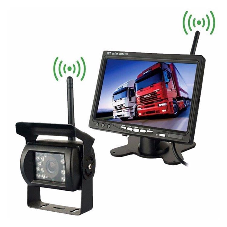 Night vision trådlös backkamera för lastbil – 7 tums monitor