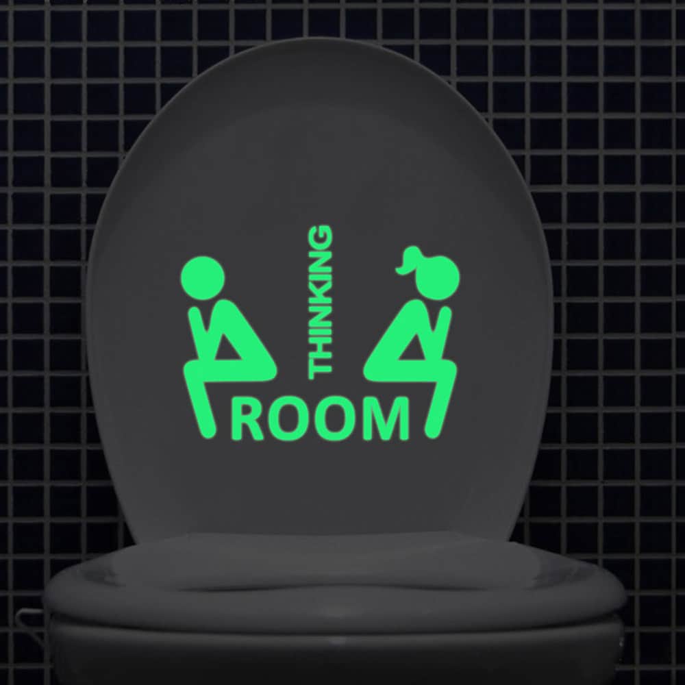 Självlysande Toalettdekal för toalettstolen