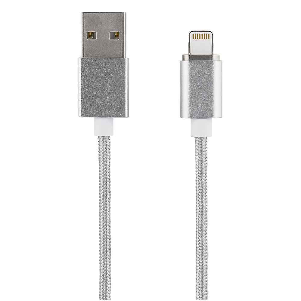 EPZI Magnetisk USBsynk/ laddarkabel, Lightning Silver