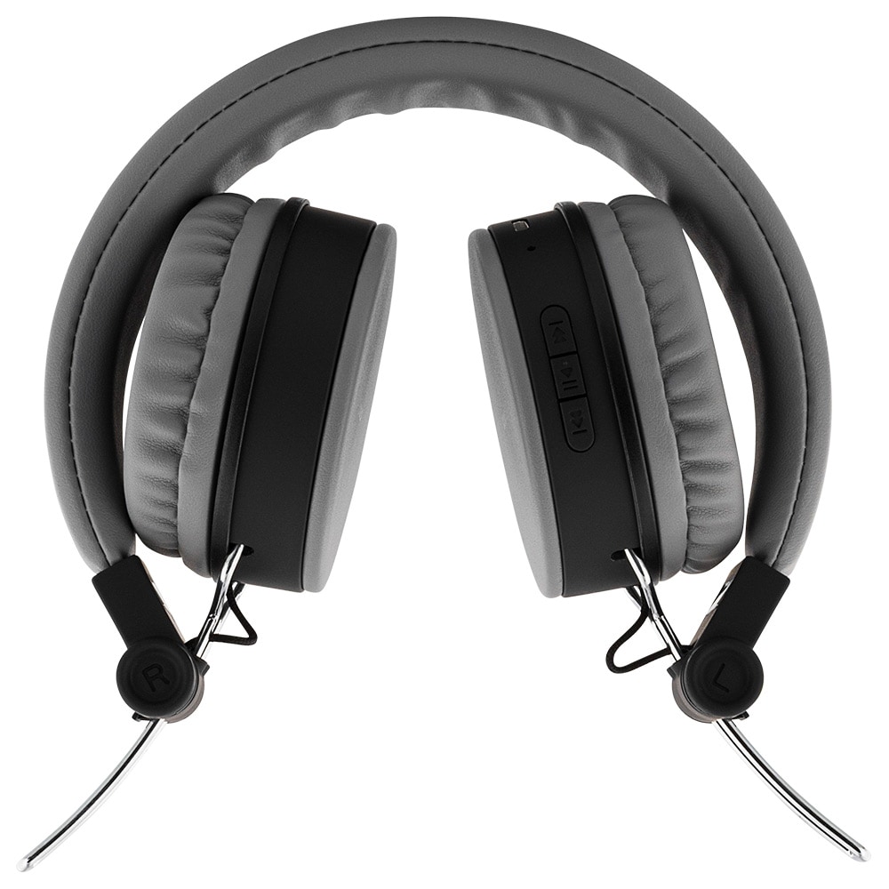 STREETZ hopfällbara Bluetooth-hörlurar med mikrofon - Svart/Grå